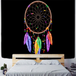 Unen&auml;op&uuml;&uuml;dja ​​Gobel&auml;&auml;n India stiilis v&auml;rv Suled Pol&uuml;ester Mandala Gobel&auml;&auml;n Seinaripp B&ouml;&ouml;mimaa Dekoor M&uuml;steerium N&otilde;idus 95x70CM