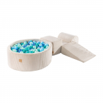 Vahust m&auml;ngukomplekt pallimerga MeowBaby&reg; 90x30cm 200 palliga, 3 elementi, 235x45x30 cm, Sametine, Ekr&uuml;&uuml; 235x45x30 cm