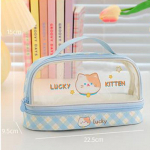 Multikas suure mahutavusega pliiatsikoti hoiukott p&otilde;hikooli p&otilde;hikooli&otilde;pilastele kaasaskantav armas lihtne kirjatarvete karp One Size roosa