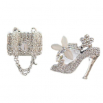 2 tk Auto Aroomiteraapia &Otilde;huava Klamber Luksuslik Rhinestone K&otilde;rge Kontsaga K&auml;ekott Autode &Otilde;huv&auml;rskendaja kuldne