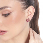 Naiste disainerk&otilde;rvar&otilde;ngad Estele roosa kulla ja CZ lillega