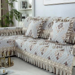 Four Seasons universaalne suur seelik-diivani kate Euroopa stiilis libisemiskindel diivanmatt Luksuslik elutuba pitsist padi diivanr&auml;tik 40x70cm  3edge 18cm