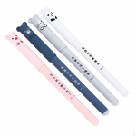 4x Cartoon Erasable Pen Student Portable Kids for School Office black must