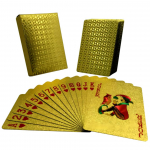 24K kullast fooliumist m&auml;ngukaardipokker Tuhao Gold veekindel PET PVC plastikust Texas kabe