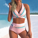 2024. aasta uued rannaujumisriided suvised naiste mood tankini ujumisriided moedisain tr&uuml;kitud ujumisriided naiste kaheosaline komplekt monokini 5XL roosa