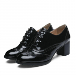 Naiste Brogues kingad K&otilde;rge kontsaga Derby Oxford kingad Naine 40 must