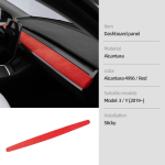 Betterhumz Tesla Model 3 Model Y jaoks - auto armatuurlaua katte dekoratiivne &uuml;mbriskork, kaitsepadi, sisemised lisatarvikud 4996 red
