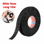 Kuumuskindel kleepuvast riidest kangast lint auto jaoks m&otilde;eldud auto kaablikimbu juhtmestiku kaitsekoe kaitse laius 9/15/19 mm pikkus 15 m Wide-9mm*1PC