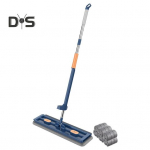 Suur lame mop 6 mikrokiust padjaga roostevabast terasest ergonoomilise disainiga pika k&auml;epidemega &auml;ravoolukraabits 360 p&ouml;&ouml;rlev p&otilde;randamopp sinine