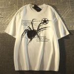 Y2K Korea Streetwear Spider Graphic Acubi Harajuku Egirl l&uuml;hikeste varrukatega T-s&auml;rgid Grunge Esteetilised Topid Alt Clothing Uus T-s&auml;rk S