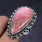 Rhodochrosite Gemstone 925 Sterling Silver gift Jewelry Ring Size 9 m6J33