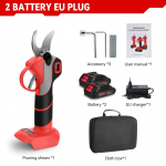 ONEVAN 30 mm 4Gears harjadeta elektrilised oksak&auml;&auml;rid juhtmeta laetav puuviljapuu bonsai p&uuml;gamine Makita 18 V aku jaoks 2 Battery-EU