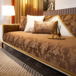 Luksuslikud Diivanikatted Kullatud L&uuml;hike Pl&uuml;&uuml;s Hollandi Samet Diivanid R&auml;tik Libisemisvastane Diivanikaitse &Uuml;mbris Diivanitekk Elutuppa 90x90cm 1pcs