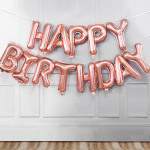 (Qunide) Letter Happy Birthday Party Aiakaunistus koos tropitarvikutega One Size kuld