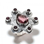 Natural Amethyst Gemstone Handmade 925 Sterling Silver Gift Ring Size 7 u6d53