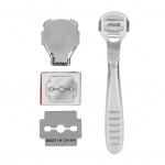 Roostevabast terasest kalluseeemaldaja jalaj&auml;seme pardel Heel k&otilde;va naha eemaldaja pedik&uuml;&uuml;rit&ouml;&ouml;riista pardel MJJPG021 14.8cm 5.8in MJ‑JPG0