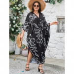 Naiste rannakatted, k&auml;sitsi kootud, tr&uuml;kitud suures suuruses kleidid p&uuml;hade rannakleit One Size