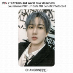 Stray Kidsi 3. maailmaturnee dominATE Soundwave POP-UP Cafe MD Benefit Photocard Changbin