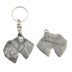 Schnauzer III - Silver-plated dog pendant, handbag decoration, backpack pendant by Art-Dog brand h&otilde;be