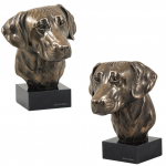 Rhodesian Ridgeback, African Lionhound, African Lion Dog - Dog statue, bust on stone base, sculpture, trophy for dog show by Art-Dog brand