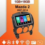 Android Carplay Autoraadio Mazda 2 2007-2014 jaoks Multimeediam&auml;ngija Pea&uuml;ksus Stereo GPS-navigatsioon BT WIFI 2+32GB 1+16GB