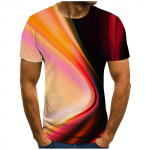 Meeste T-s&auml;rk l&uuml;hikeste varrukatega tr&uuml;kitud suvine &uuml;markaelus Top Trend vabaaja dressipluus L punane