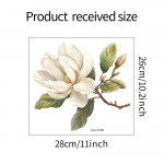 Fun-f136 Magnolia klaasuksed ja aknad Kodu haljastus Dekoratiivsed aknakleebised Elektrostaatiline UV 26*28CM/fun-f136 uv
