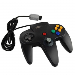 Manette de jeu pour Nintendo 64 - New Style &agrave; long manche - Contr&ocirc;leur filaire avec vibrations et choc - Noir