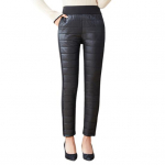 Naiste puuvillased p&uuml;ksid elastsed k&otilde;rge v&ouml;&ouml;kohaga sirge s&auml;&auml;rega pikad taskutega p&uuml;ksid, v&auml;rviga paksendatud tepitud p&uuml;ksid L kuninglik sinine v&auml;rv