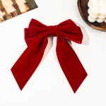 Bow Velvet Barrettes Naiste Must Punane Lint Juukseklamber Mood Temperament Hobusesaba Juuksen&otilde;el Juukseklamber T&uuml;drukute Juukseaksessuaarid