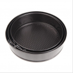 Koogivorm 3-osaline &uuml;mmargune live-p&otilde;hja pandlaga metallist mittenakkuva koogivormi s&uuml;nnip&auml;evatordivorm 24/26/28 must