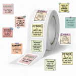 500 lehte/rulli meeldetuletus- ja pitseerimiskleebised isetegemise ja tekstik&auml;siraamatute jaoks 6cm, 3cm, Japanese paper, JJT071