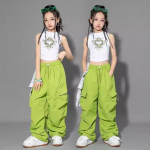 5-14a lastele Hip Hop Joggers P&uuml;ksid K&otilde;rge v&ouml;&ouml;kohaga Vintage vabaaja t&auml;navar&otilde;ivad kottis p&uuml;ksid T&uuml;drukutele p&uuml;ksid Teismeliste sirged p&uuml;ksid 140