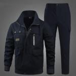 T&ouml;&ouml;riided &Uuml;likonnad meestele ja naistele Kulumis- ja mustusekindel s&uuml;gis- ja talvine paksendatud keevitamine T&ouml;&ouml;riided P&otilde;letusvastased t&ouml;&ouml;riistad 4XL tumesinine v&auml;rv