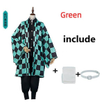 Anime Demon Slayer Kimetsu No Yaiba Tanjirou Kamado Nezuko Cosplay Naiste ja Meeste Kimono Cosplay Kost&uuml;&uuml;mide Halloweeni komplektid 160cm