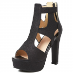 Mood Mood Suvekingad naistele Sandaalid K&otilde;rged kontsad Platvormiga Gladiator Poolsaapad Luksuslikud Kuldsed H&otilde;bedased Peokingad Naistele Suured 34 must