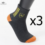 1/5 paari meeste higi neelavad ja desodoreerivad sokid Meeste vabaaja igap&auml;evased keskmise toruga sokid tr&uuml;kitud kilpmustriga sokid spordisokid 3 pairs