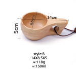 Jaapani stiilis puidust kaasaskantav teetass Kodu kohvikruus Tee Piimatopsid K&auml;sitsi kasutatavad K&ouml;&ouml;git&ouml;&ouml;riistad Joogin&otilde;ud 150-250