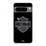 Coque - MANIACASE - Google Pixel 8a Pro - Souple - Logo Harley Davidson - Noir et gris