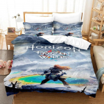 Horizon Zero Dawn Voodipesukomplekt &Uuml;hekohaline Kahekohaline T&auml;issuuruses Kuninganna Kuningas Suurus Voodikomplekt T&auml;iskasvanu Laps Magamistuba Tekikotikomplektid 3D Anime voodilina komplekt AU Single 140x210cm