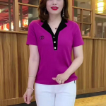 YYFS Naiste moe vabaaja suve kevad l&uuml;hikeste varrukatega POLO kaelusega pluusid ja s&auml;rgid XXXXXL