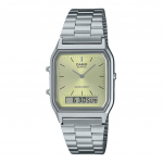 Casio Vintage Analoog-Digitaalne Valgustusega &Scaron;ampanjav&auml;rvi sihverplaadiga Kvarts AQ-230A-9AMQY Unisex K&auml;ekell
