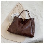 Naiste T&otilde;mblukuga Kotid Moodne K&auml;ealune Kott Suure Mahutavusega Pehme PU Nahast &Otilde;lakott Retro Crossbody Kott Vabaaja Kaasaskantav Koti Kuju beež