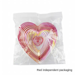 Gradientv&auml;rvi tuulep&uuml;&uuml;dja ​​roostevabast terasest 3D voolav valgusefekt Tuulekellade osad V&auml;lisaia &otilde;ue magamistoa sisekujundus punane