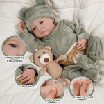 45 cm pestav elutruu pehme k&auml;sitsi maalitud simulatsioon Baby Reborn Doll Lapsed saadavad m&auml;ngunuku Boy