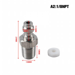 Pcp paintballi pneumaatiline kiir&uuml;hendus 8 mm M10X1 isane pistikuadapteri liitmik 1/8 Npt