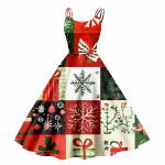 Naiste j&otilde;ulukingitused j&otilde;uluvana m&uuml;ts, tr&uuml;kitud seksikas &otilde;lavaba punk vintage kleit L beež