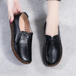 Veekindlad laia liistuga mokassiinid naistele, s&otilde;idukingad, naiste mustast ehtsast nahast lamedad kingad, punased disainermokassiinid naistele, valged mokassiinid 41 must