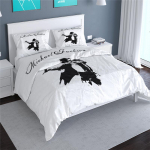 Kuulus Michael Jackson 3D Voodipesukomplekt Tr&uuml;kitud Tekikoti Komplekt Padjap&uuml;&uuml;ridega &Uuml;heinimese T&auml;iskasvanu Suuruse Queen King Suuruse Voodipesu Komplekt Voodiriided 135x200cm