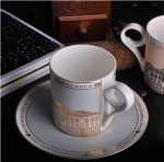 Loov keraamiline kohvitass kuldne portselan teetass kohvitasside komplekt k&otilde;rge kvaliteet teetasside komplekt 200-400ml